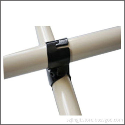 Cross Metal Black Flexible Pipe Conn, 2.5mm Thickness with Surface Electrophoresis Treatment